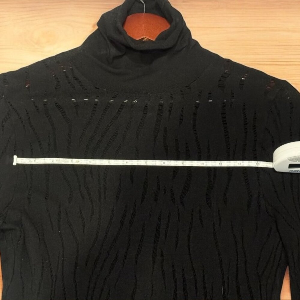 Marciano Black Cozy Dress with Long Sleeves and Turtleneck, Cashmere feel - Picture 6 of 7